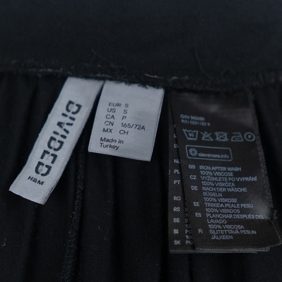 H&M High Low Black Maxi A-Line S Skirt - Picture 5 of 8